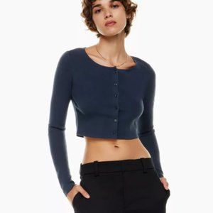 Aritzia Sunday Best Izzy Button Up Cardigan Sweater - M - Total Eclipse